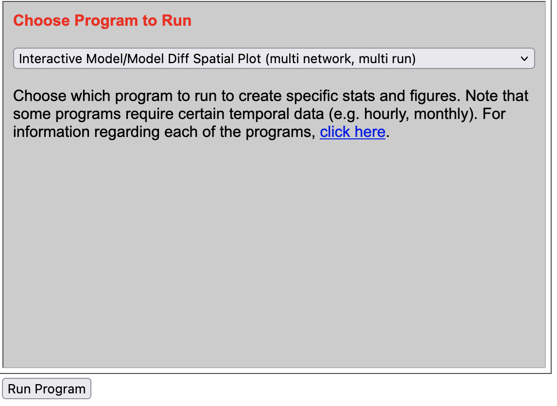 AMET Website Select Plot and Run Program