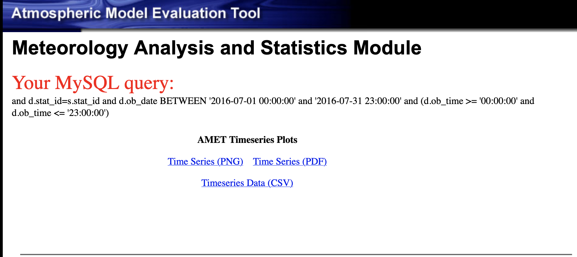 AMET Website Result