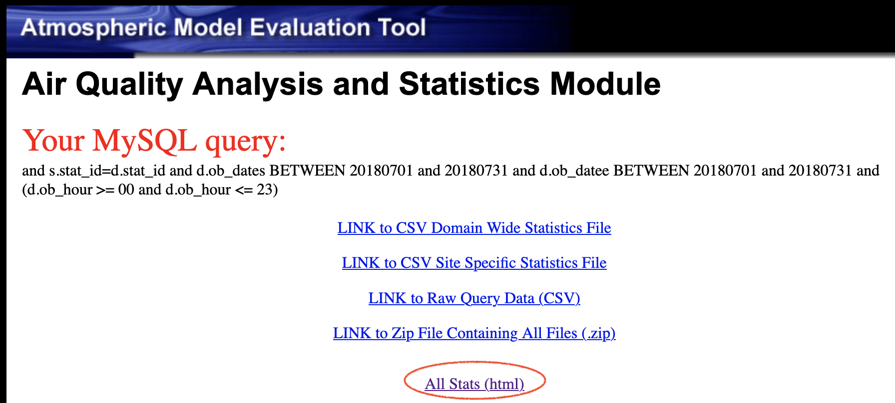 AMET Website Leaflet Program Result