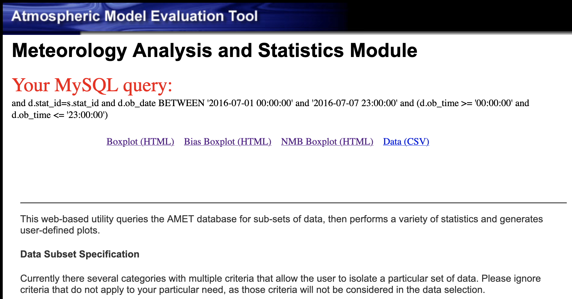 Query Result