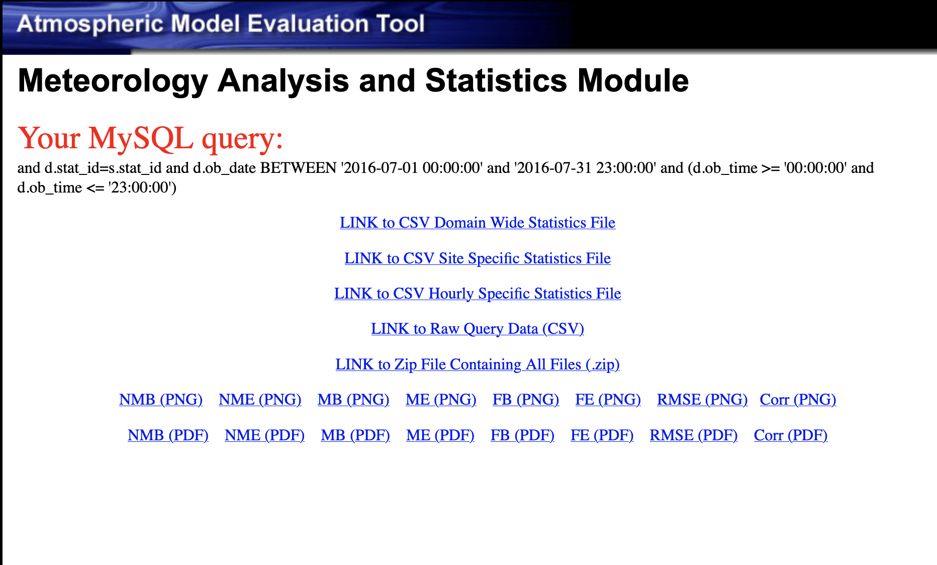 AMET Website Result