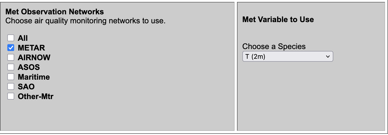 AMET select METAR