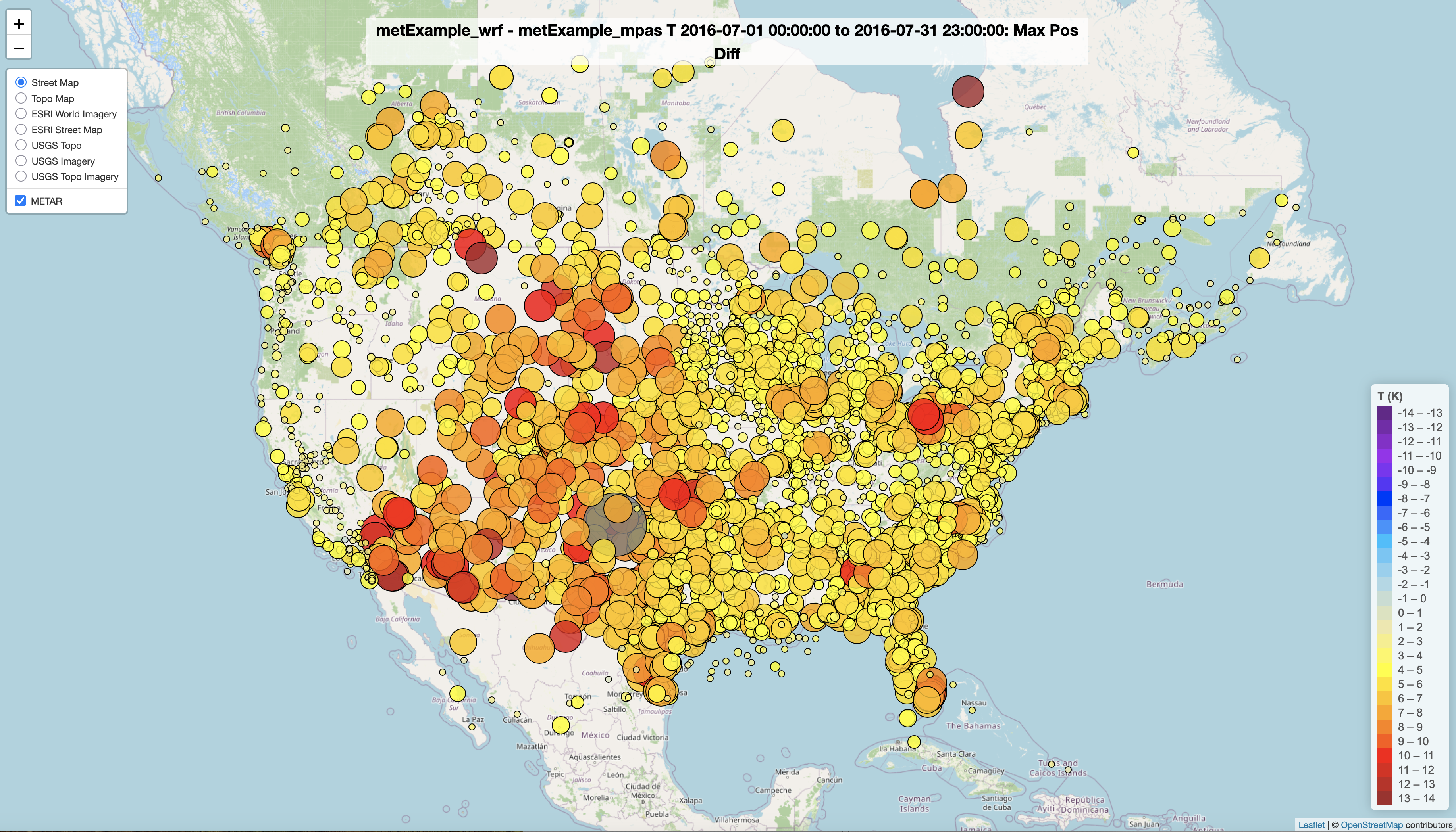 Spatial Plot of 2m Temperature Observations
